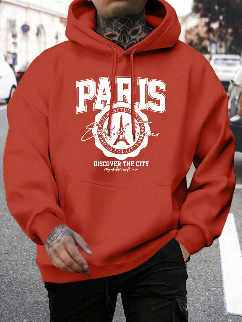 Whiskey Castle Print Herren Hoodies Mode Pelz-Liner Hoodie Warme Fleece S-Xxl Hoody Mann Herbst Hohe Qualität kleidung