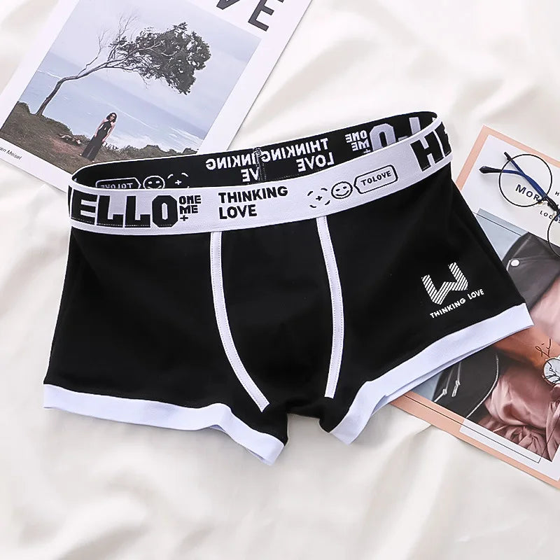 1Pcs Männer Baumwolle Boxer Shorts Höschen Unterwäsche3 Farben L XL 2XL 3XL Weichen Brief Gürtel Atmungsaktive Soft Mode sport