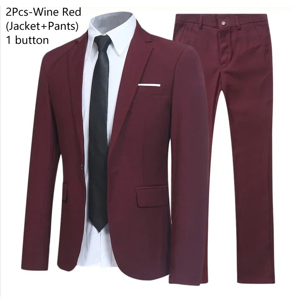 Hochzeitsanzüge für Männer, 3-teiliges Set, elegante Jacken, Weste, Hosen, Blazer, formelles Outfit, modisch, klassisch, komplettes 2024-Kostüm