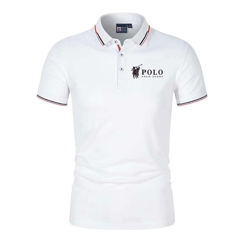 Herren Premium Sommer-Poloshirt, schnelltrocknend, atmungsaktiv, lässig, Business-Mode, Sport, Kurzarm, Herrenbekleidung