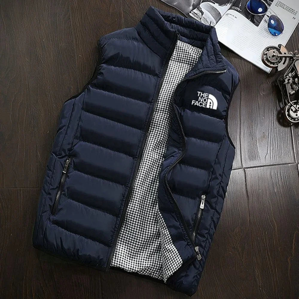Ärmellose Herbst- und Winterjacke mit Reißverschluss, warmer Westenmantel, modische und vielseitige Herren-Golfbekleidung