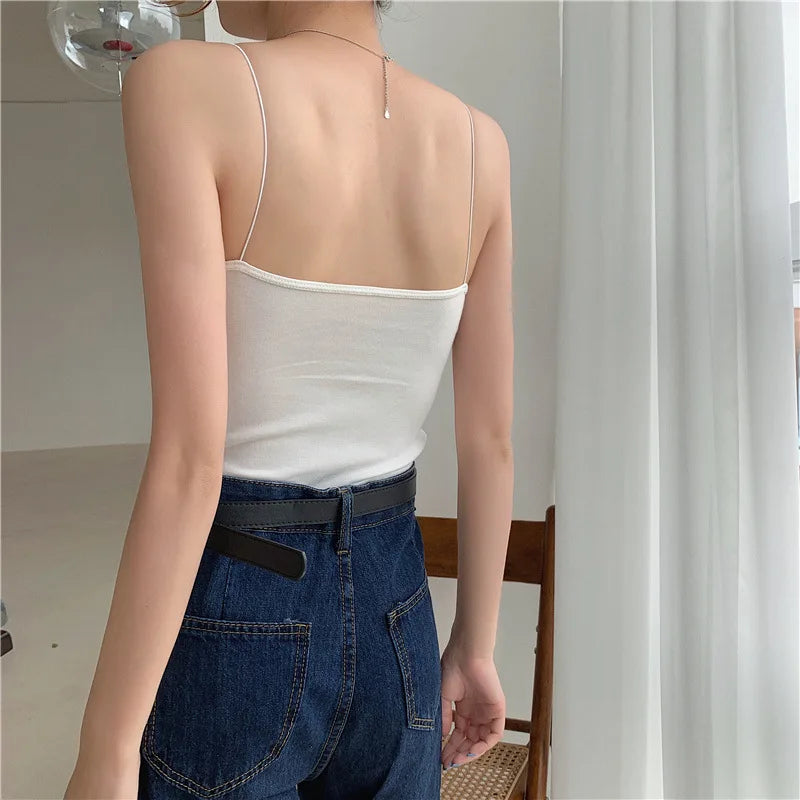 Sommer kurze Neck holder Tank Top Frauen y2k Kleidung schwarz weiß rosa ärmelloses Korsett rücken frei ausgehen Crop Tops Sexys Frauen