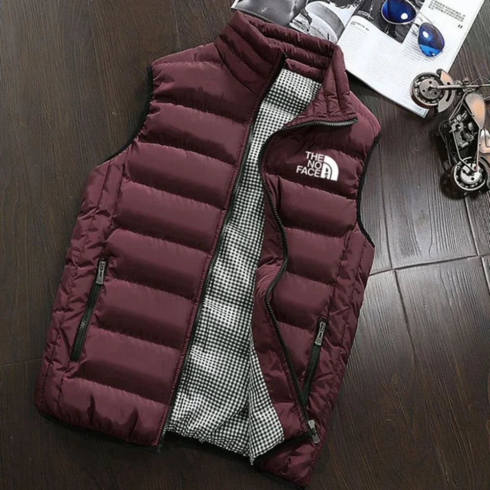 Ärmellose Herbst- und Winterjacke mit Reißverschluss, warmer Westenmantel, modische und vielseitige Herren-Golfbekleidung