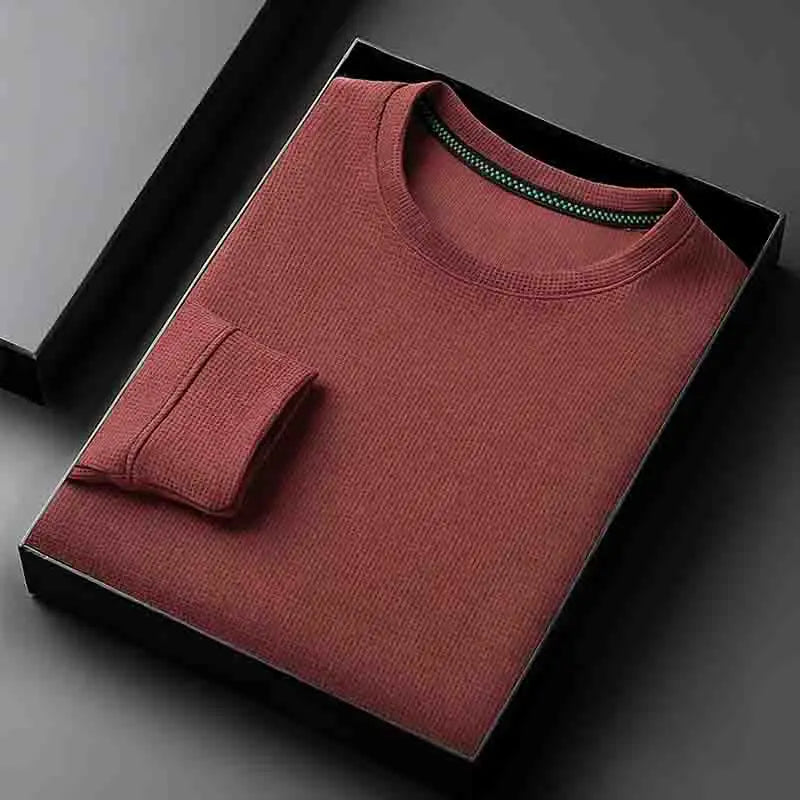 2026 Neuerscheinung Herren Basic Einfarbiger Rundhals-Pullover Atmungsaktiver Langarm-Strickpullover