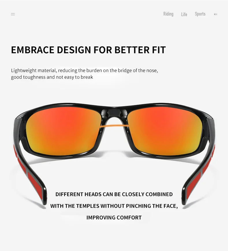2023 New Fashion Polarized Sunglasses Color Changing Men Outdoor Sports Cycling Eyewear Road Mountain Bike Cycling Glasses