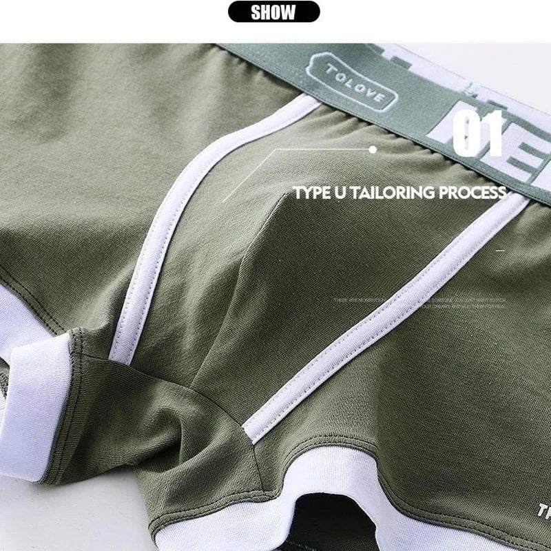 1Pcs Männer Baumwolle Boxer Shorts Höschen Unterwäsche3 Farben L XL 2XL 3XL Weichen Brief Gürtel Atmungsaktive Soft Mode sport