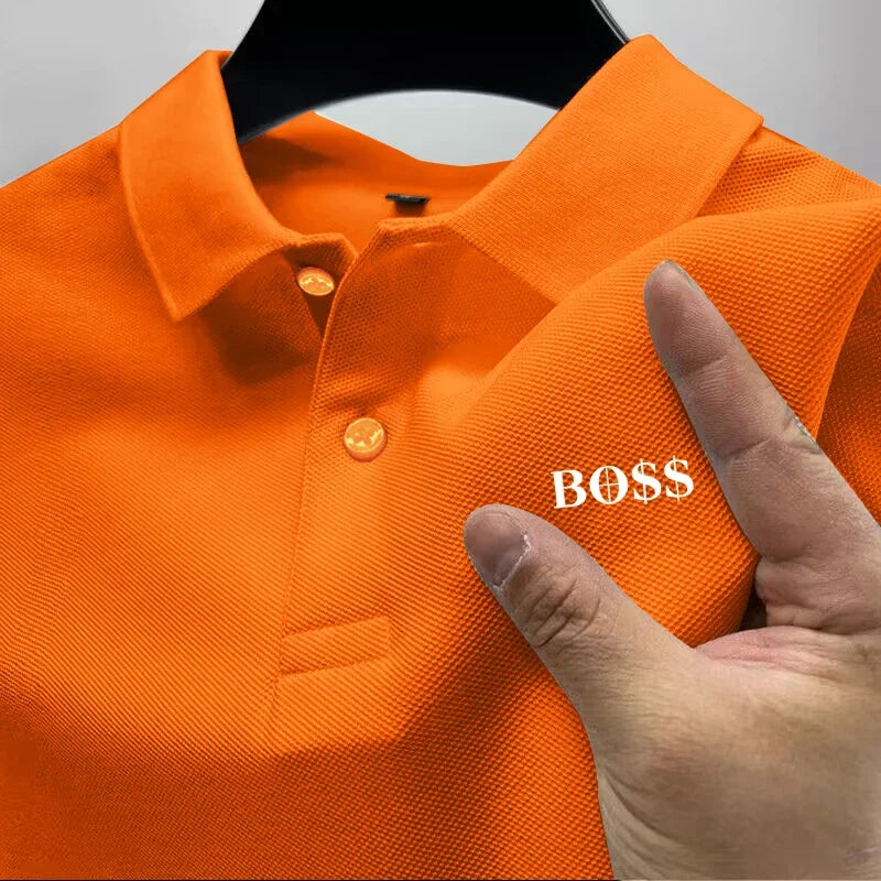 Kurzarm-Poloshirt für Herren, schnell trocknend, atmungsaktiv, lässig, stilvoll, Business, Sport, Sommer, hoch, neu, 2025