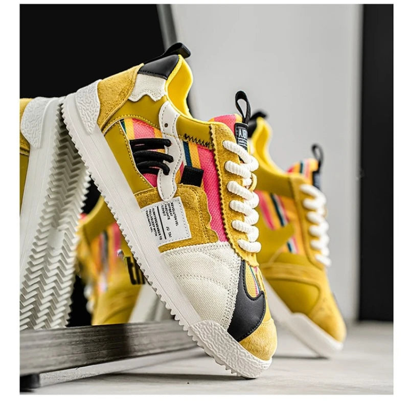 Herren Weiße Sneaker Herbst Bequeme Rutschfeste Laufschuhe Luxuriöse Weiche Sohle Modische Schnürschuhe Outdoor Freizeitschuhe 2026