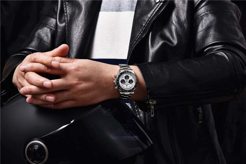 40mm Neue V2 PAGANI DESIGN männer Quarz Uhren Sapphire Retro Chronograph Edelstahl Wasserdichte Uhr Männer Relogio Masculino