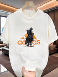 2026 Topseller Sommer Grafik-Print Baumwoll-T-Shirt für Männer und Frauen Lässige Atmungsaktive Kleidung Familien-Rundhals-Kurzarm-Oberteil