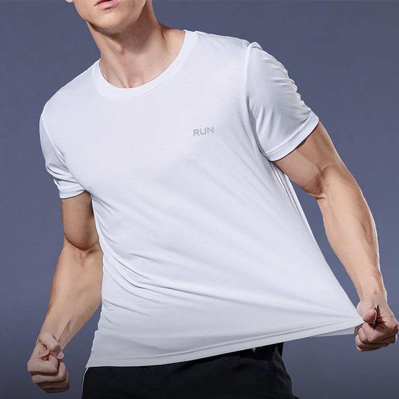 Sommer Herren Quick Dry Lauf Bodybuilding Shirts Sport Gym t Shirt Männer Kurzarm Fitness Tops Übergroßen t-Shirt Jersey