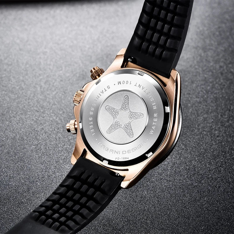 40mm Neue V2 PAGANI DESIGN männer Quarz Uhren Sapphire Retro Chronograph Edelstahl Wasserdichte Uhr Männer Relogio Masculino