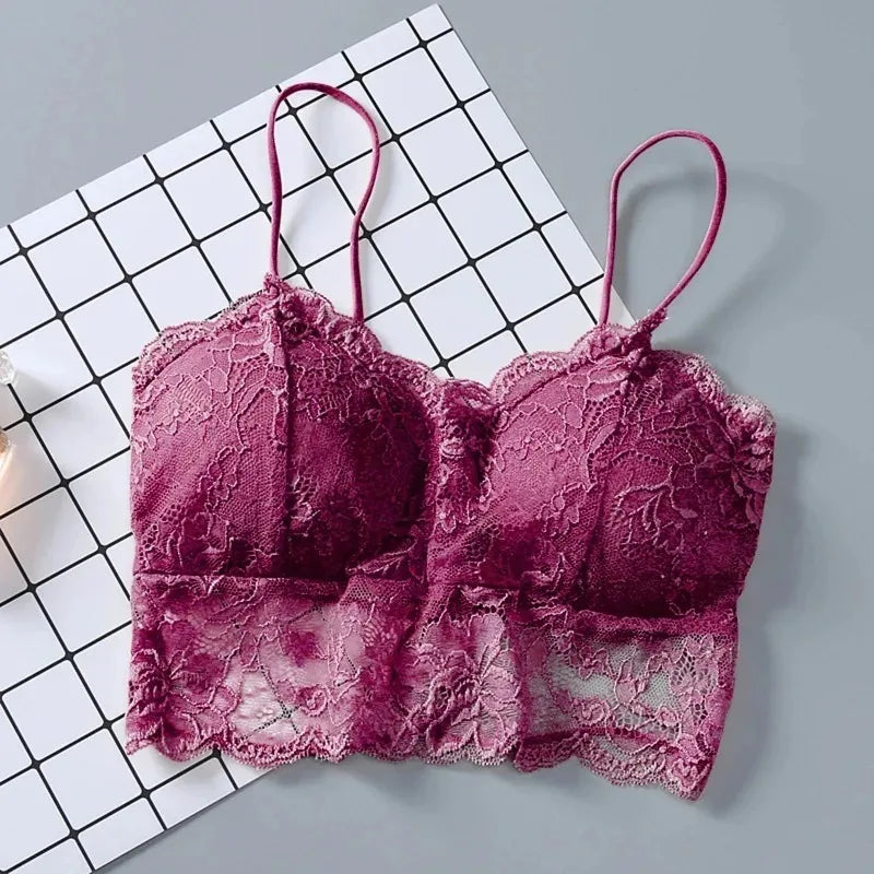 Sommer Frauen Spitze Sexy Top Sonne Ärmellose Tops gepolsterte Bralette Bh Bustier Reißverschluss Zurück Club Crop Tank dessous soi беnosti