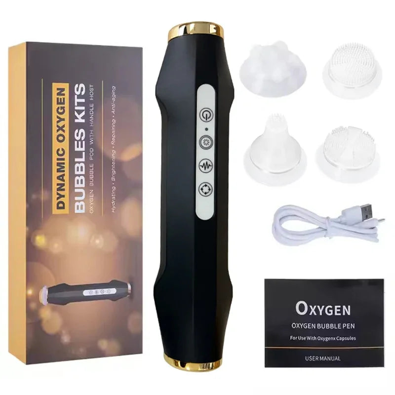 Neueste Handheld Wiederaufladbare CO2 Sauerstoff Blase Gerät Peeling Sauerstoff Gesichts Maschine Falten Entfernung Tragbare Schönheit Gerät