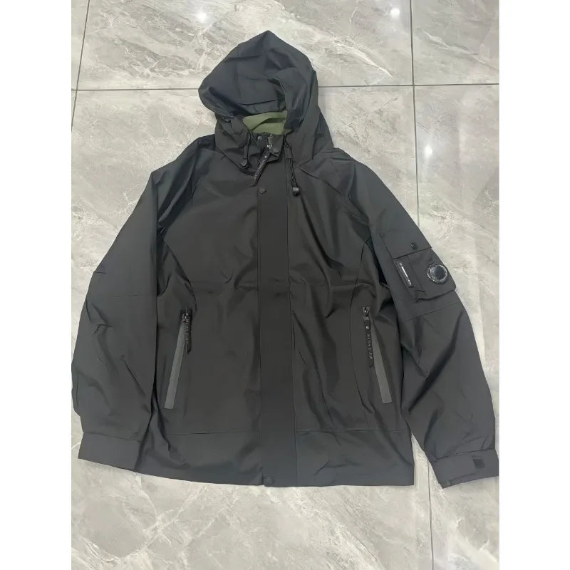 Y2K-Drei-Proof-Angriffsjacke für Herren, neue Jacke, 2025, funktionelle Wind-Kapuzen-Arbeitskleidung, Armlinsenjacke