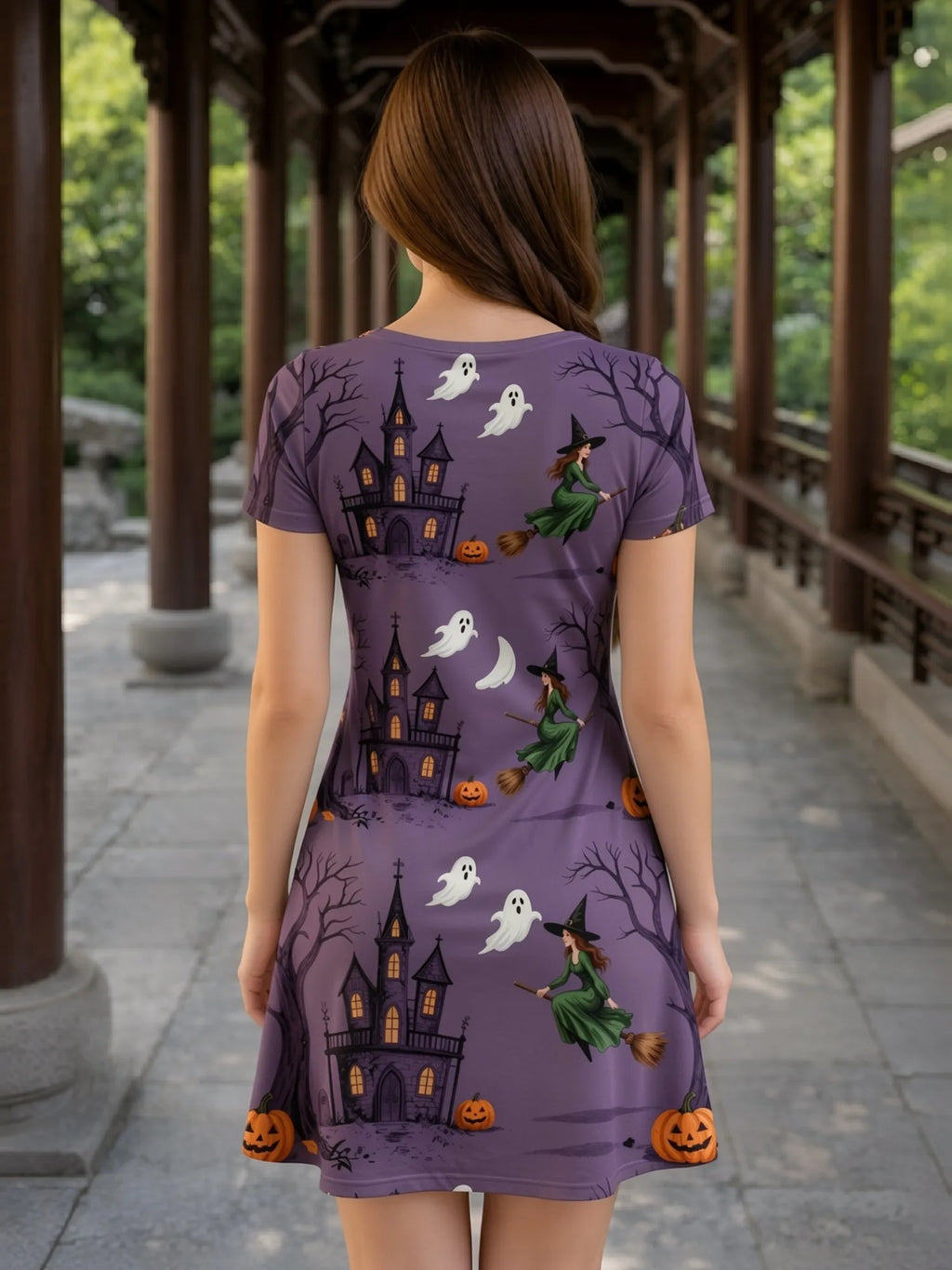 Damen-Kleid mit V-Ausschnitt und kurzen Ärmeln, Blumenmuster, lässig, für Wochenendreisen, Sommer, Sonnenkleid, Outfit, süß, modern, niedlich, frisch, Freizeit, Alltag, Party