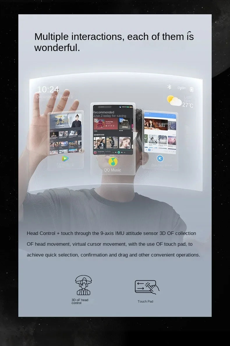 INMO Air Smart AR Glasses Real-time Translation Movie Watching Full-color True Wireless