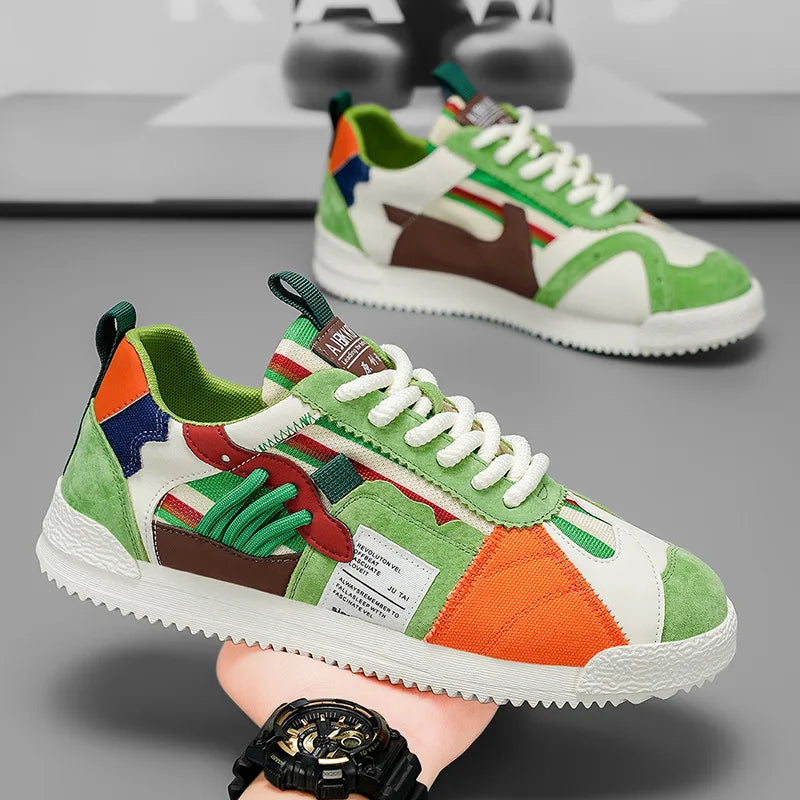 Herren Weiße Sneaker Herbst Bequeme Rutschfeste Laufschuhe Luxuriöse Weiche Sohle Modische Schnürschuhe Outdoor Freizeitschuhe 2026