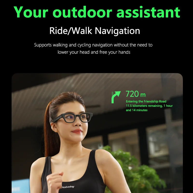 INMO Go Smart AR Glasses Real Wireless Ultra Light AI Assistant Translator Glasses for Music/Call/Translator/Prompter/Navigation