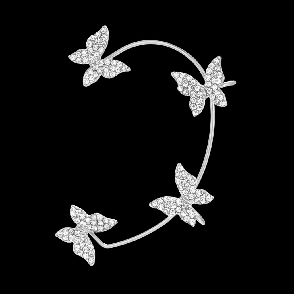 Kpop Shiny Zirkon Schmetterling Earcuff Für Frauen Ohne Piercing Ohrringe 2022 Mode Ohr Clip Ohrringe Braut Hochzeit Schmuck