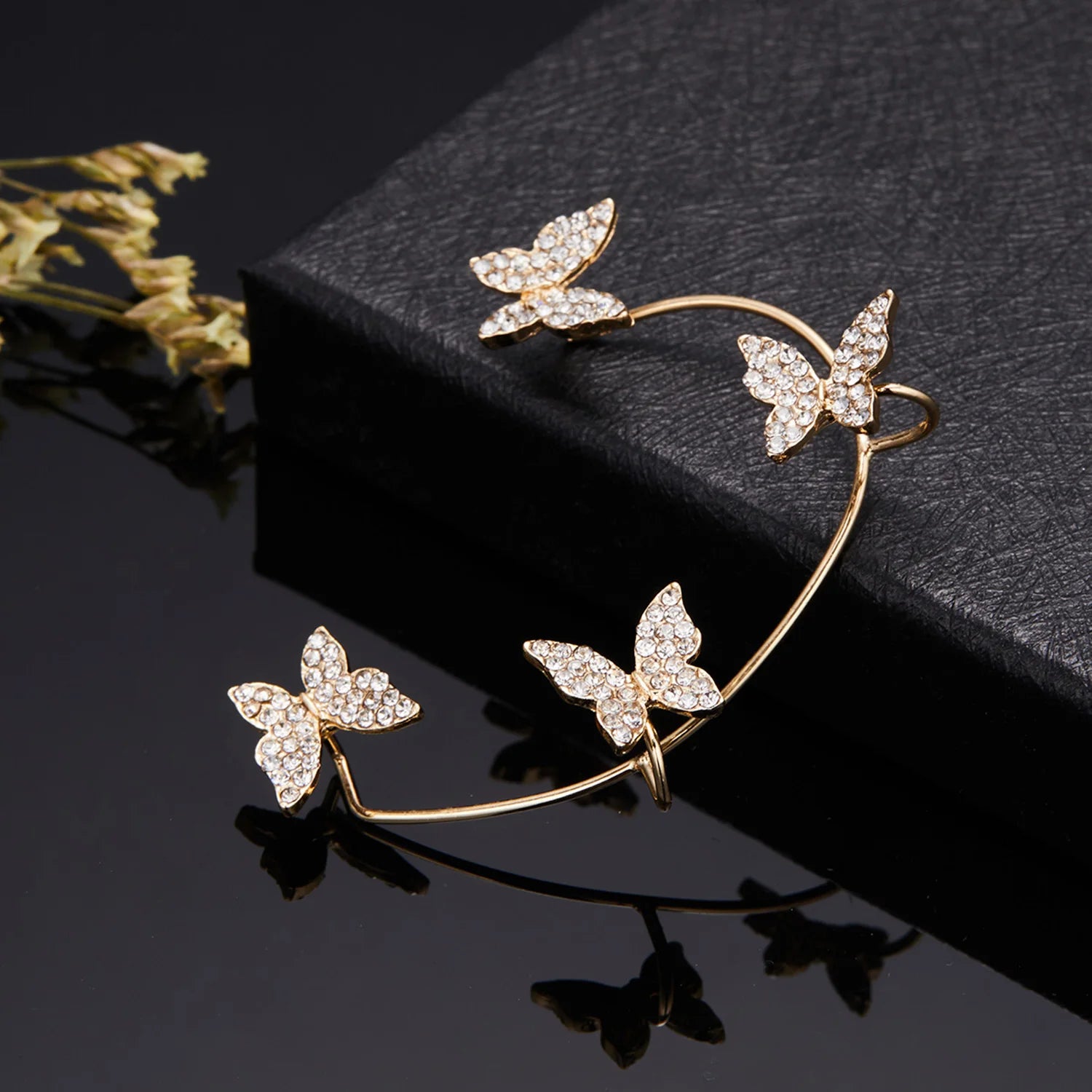 Kpop Shiny Zirkon Schmetterling Earcuff Für Frauen Ohne Piercing Ohrringe 2022 Mode Ohr Clip Ohrringe Braut Hochzeit Schmuck