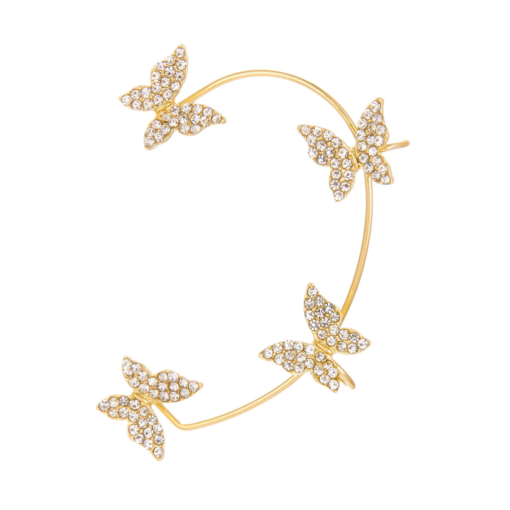Kpop Shiny Zirkon Schmetterling Earcuff Für Frauen Ohne Piercing Ohrringe 2022 Mode Ohr Clip Ohrringe Braut Hochzeit Schmuck