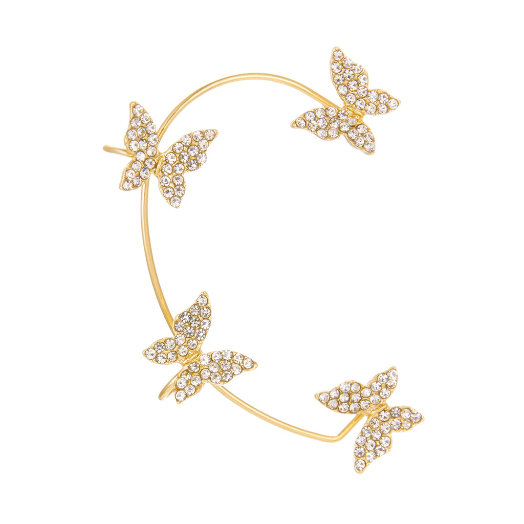 Kpop Shiny Zirkon Schmetterling Earcuff Für Frauen Ohne Piercing Ohrringe 2022 Mode Ohr Clip Ohrringe Braut Hochzeit Schmuck