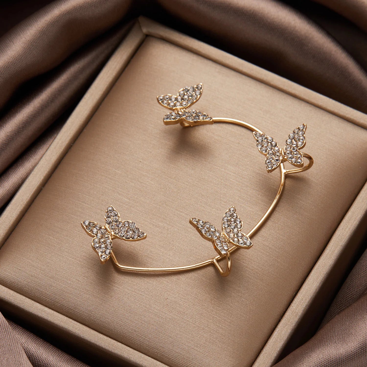 Kpop Shiny Zirkon Schmetterling Earcuff Für Frauen Ohne Piercing Ohrringe 2022 Mode Ohr Clip Ohrringe Braut Hochzeit Schmuck