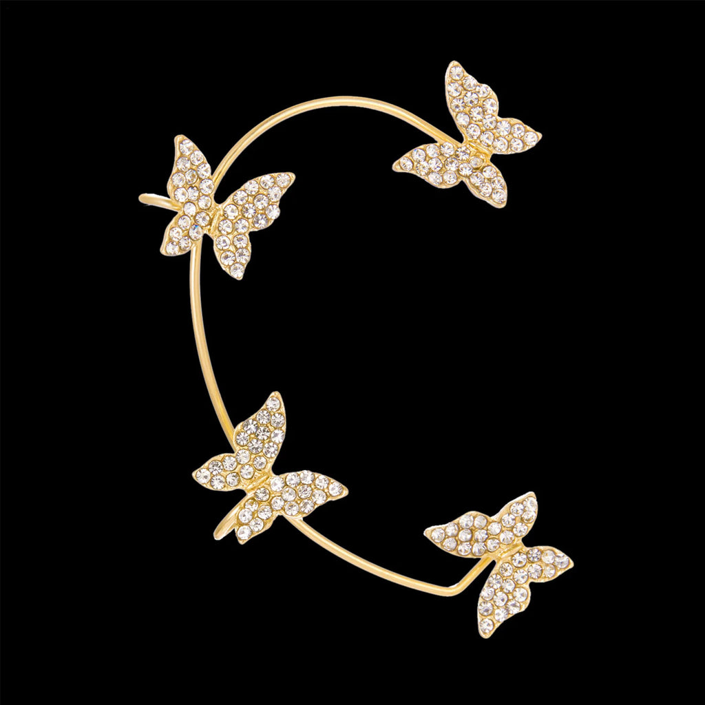 Kpop Shiny Zirkon Schmetterling Earcuff Für Frauen Ohne Piercing Ohrringe 2022 Mode Ohr Clip Ohrringe Braut Hochzeit Schmuck