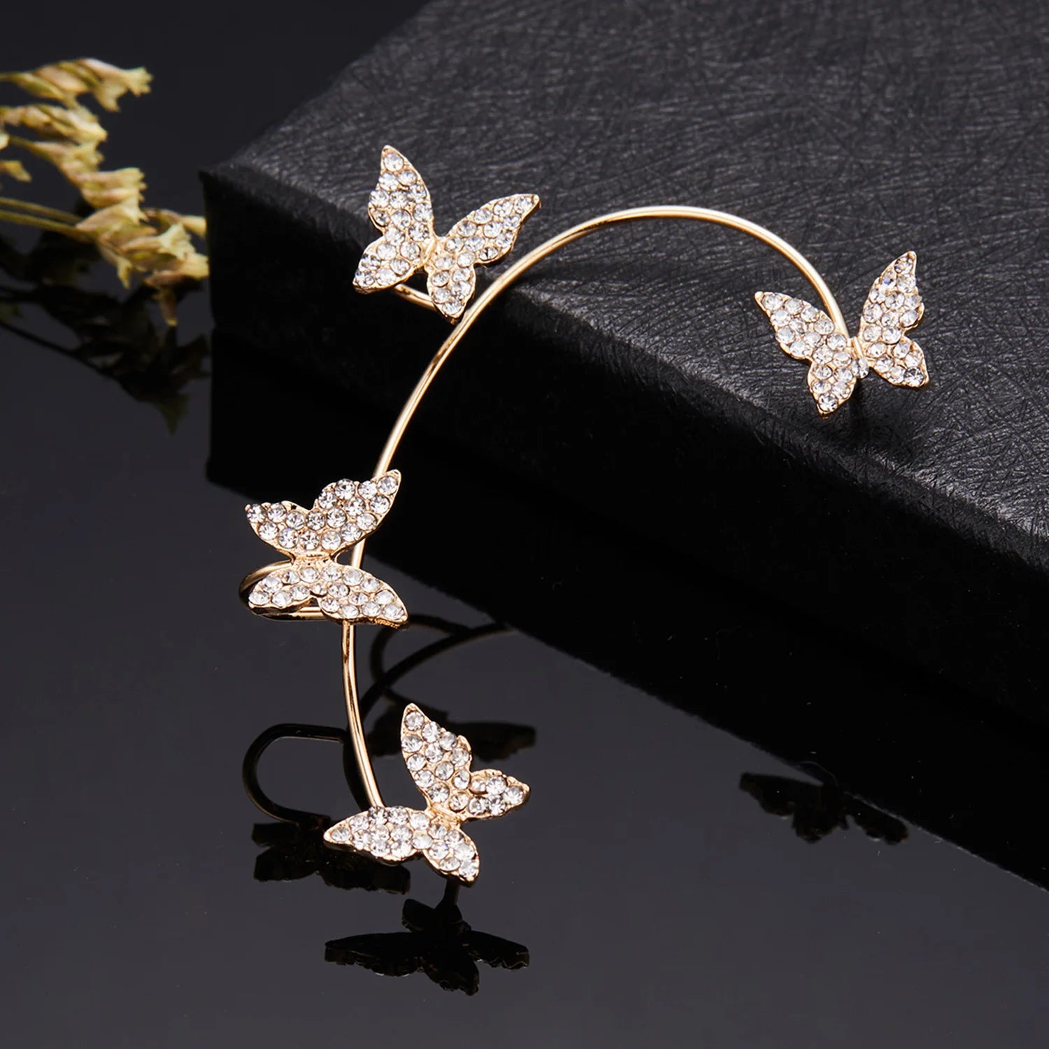 Kpop Shiny Zirkon Schmetterling Earcuff Für Frauen Ohne Piercing Ohrringe 2022 Mode Ohr Clip Ohrringe Braut Hochzeit Schmuck