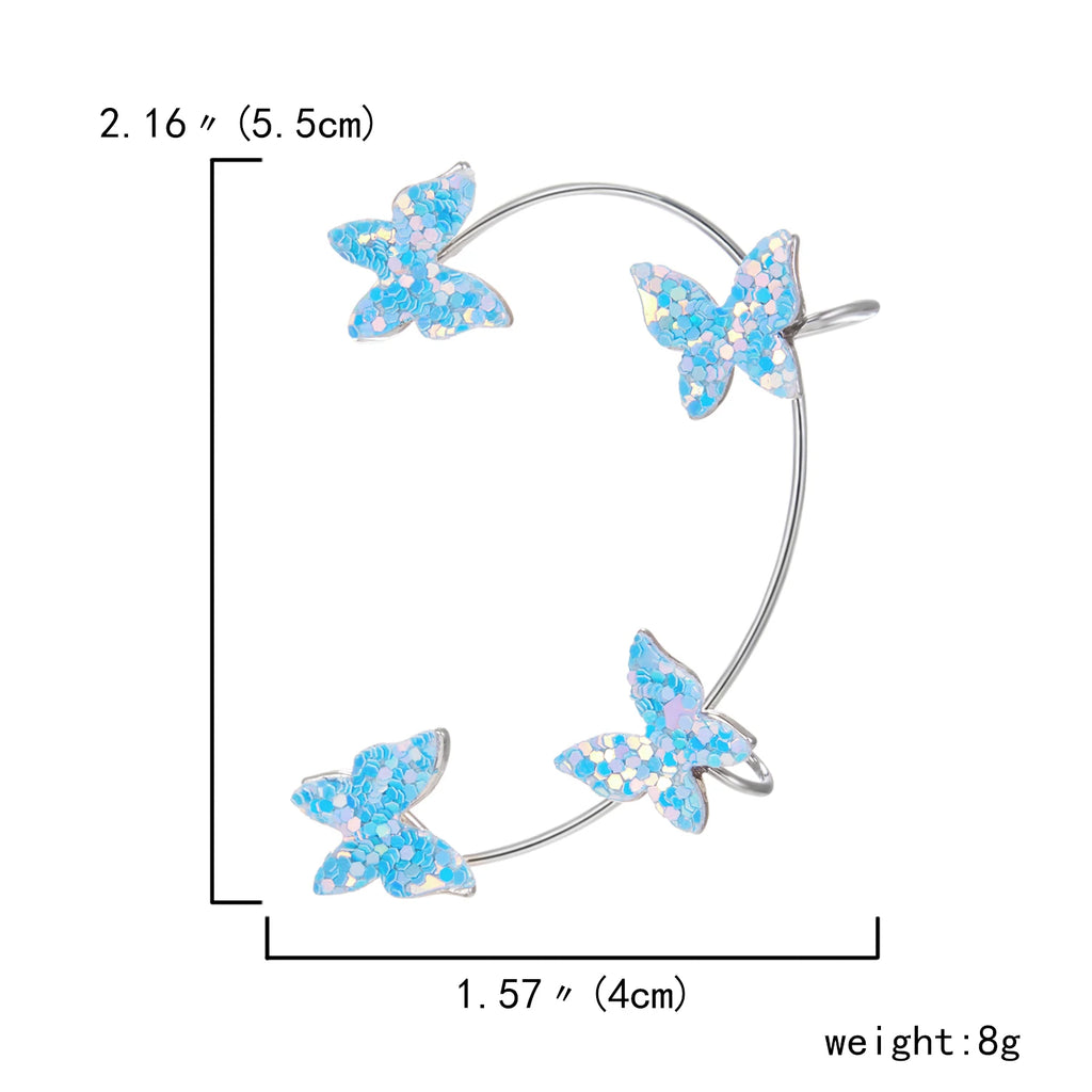 Kpop Shiny Zirkon Schmetterling Earcuff Für Frauen Ohne Piercing Ohrringe 2022 Mode Ohr Clip Ohrringe Braut Hochzeit Schmuck