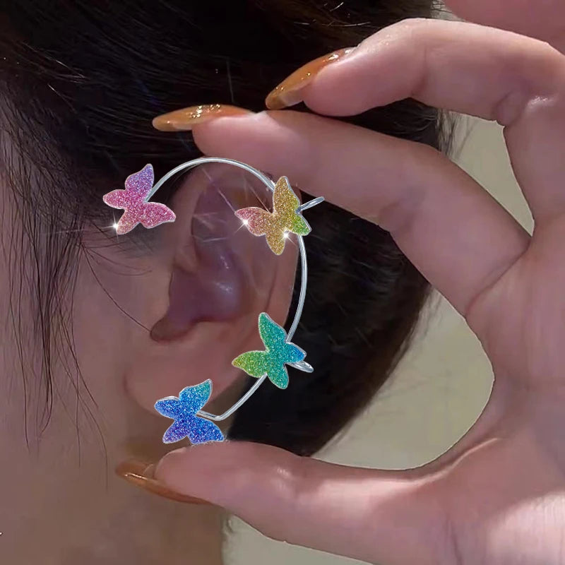 Kpop Shiny Zirkon Schmetterling Earcuff Für Frauen Ohne Piercing Ohrringe 2022 Mode Ohr Clip Ohrringe Braut Hochzeit Schmuck