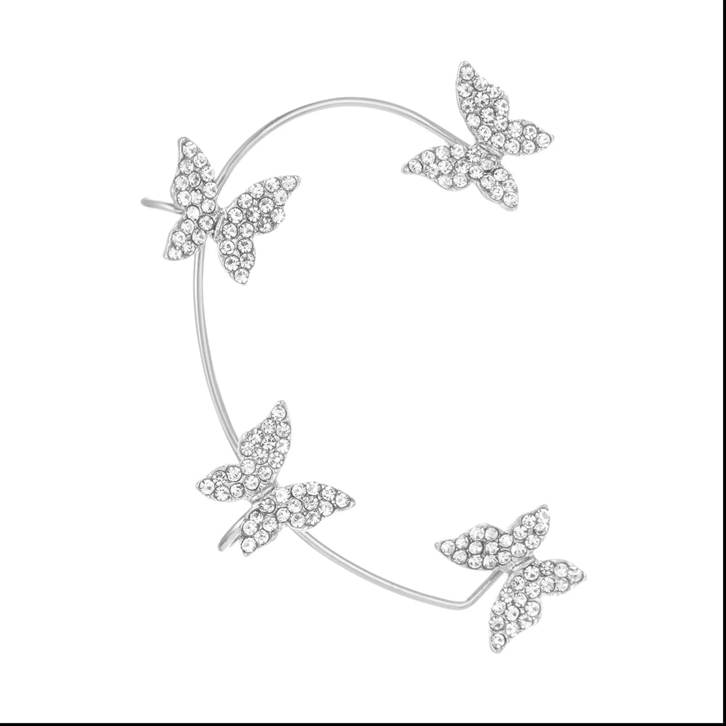 Kpop Shiny Zirkon Schmetterling Earcuff Für Frauen Ohne Piercing Ohrringe 2022 Mode Ohr Clip Ohrringe Braut Hochzeit Schmuck