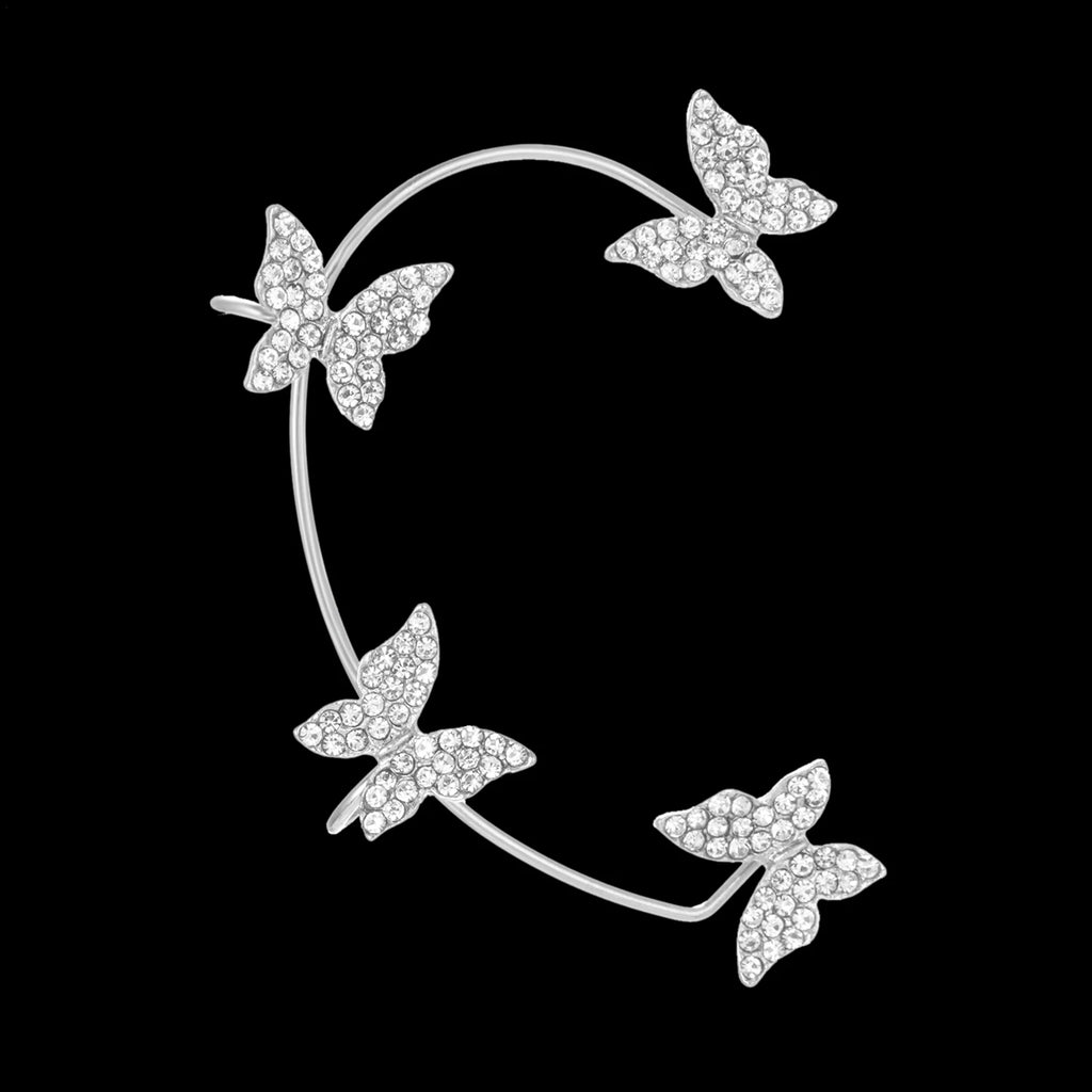 Kpop Shiny Zirkon Schmetterling Earcuff Für Frauen Ohne Piercing Ohrringe 2022 Mode Ohr Clip Ohrringe Braut Hochzeit Schmuck