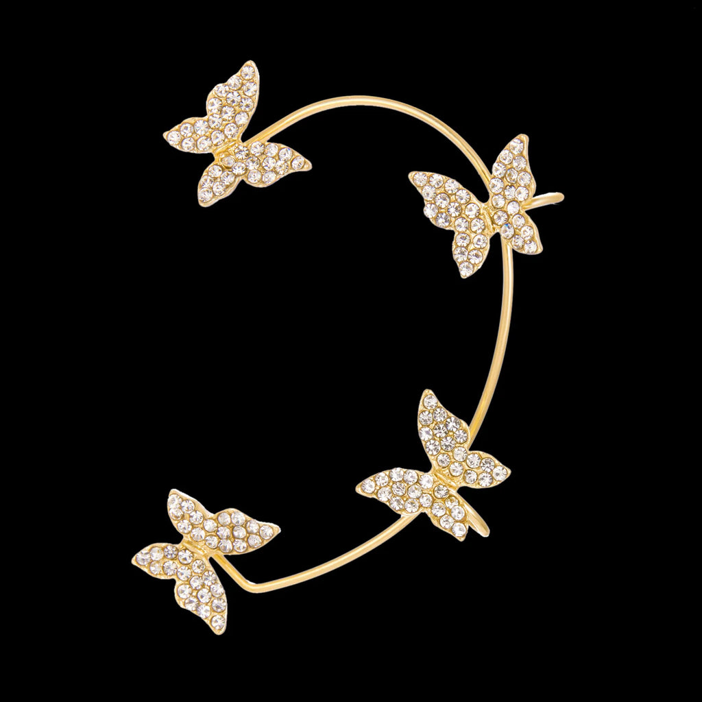 Kpop Shiny Zirkon Schmetterling Earcuff Für Frauen Ohne Piercing Ohrringe 2022 Mode Ohr Clip Ohrringe Braut Hochzeit Schmuck