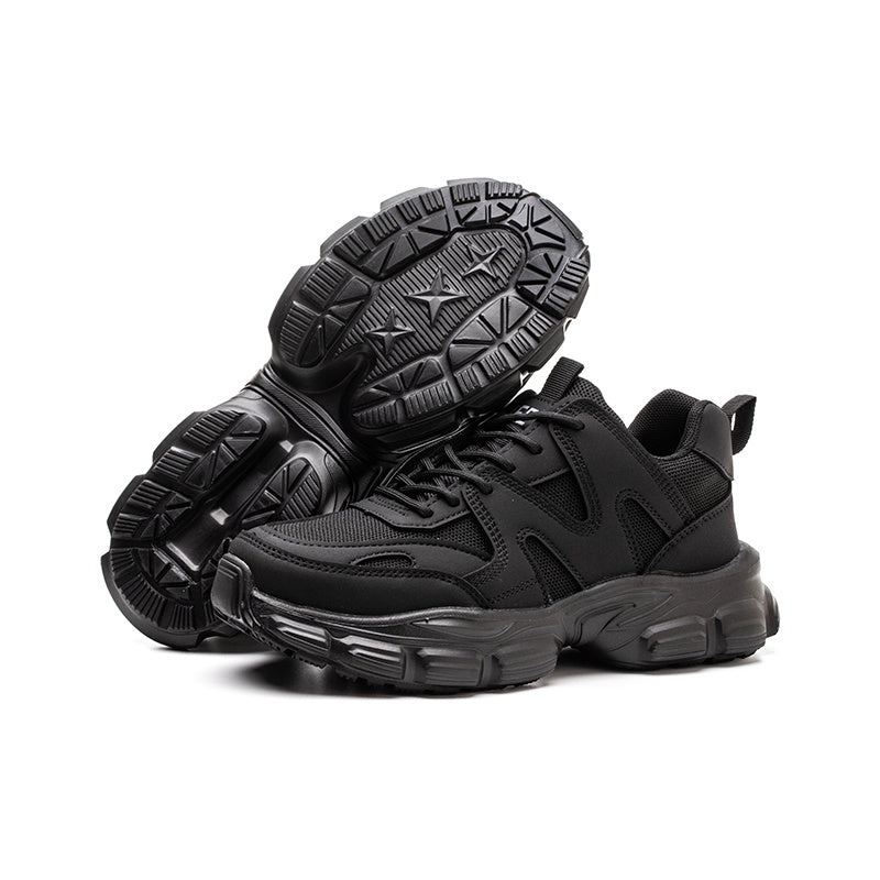 1pc Labor Protection Shoes Women's Steel Toe Cap Anti Impact And Anti Puncture Lightweight Fashionable Safety Work Shoes Women's Office, Shoes Height 1.57in