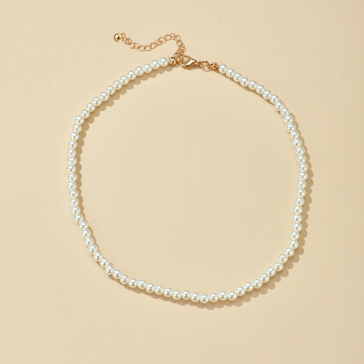 Elegant Single-Strand Faux Pearl Choker Necklace for Women - Bohemian Style, Perfect for Parties, Gatherings, and Gifts, Versatile Accessory|Clavicle Chain|Imitation Pearls