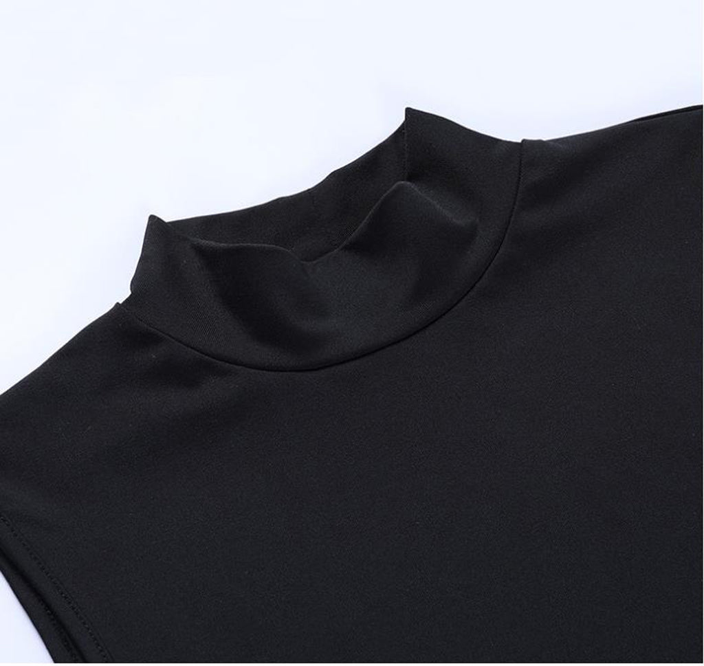 2022 New Sexy Tank Top Tie Long Dress with High Slit and Side Cutouts | High Neck Bodycon Style for Spring/Fall.