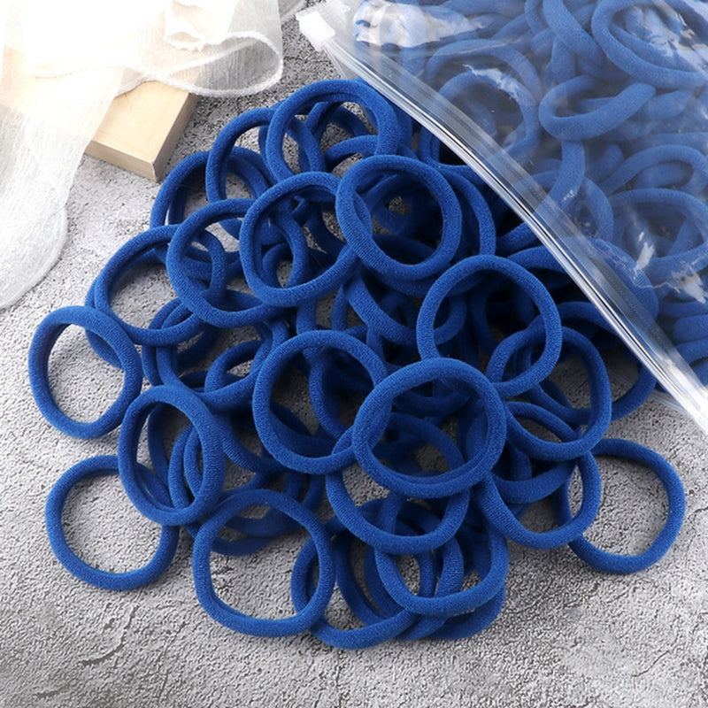 [Hair Bands & Ties] 50pcs/Set Women Basic Hair Bands 4cm Simple Solid Colors Elastic Headband Hair Ropes Ties Hair Accessories Ponytail Holder