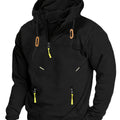 [Loose Fit Hooded Sweatshirt] Men's Olive Green Loose Fit 1/4 Zip Hooded Sweatshirt | Casual Long Sleeve Pullover with Elastic Cuffs, Machine Washable for Hiking, Travel & Outdoor Activities (Spring/Fall)